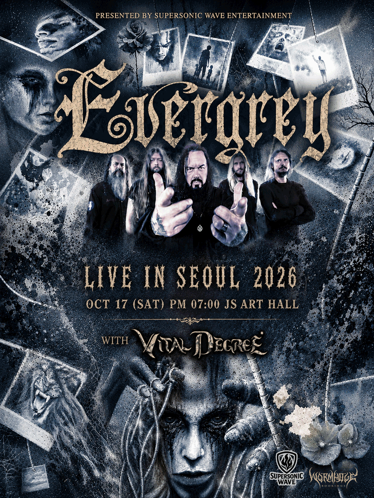 EVERGREY LIVE IN SEOUL 2026 공식 포스터입니다.