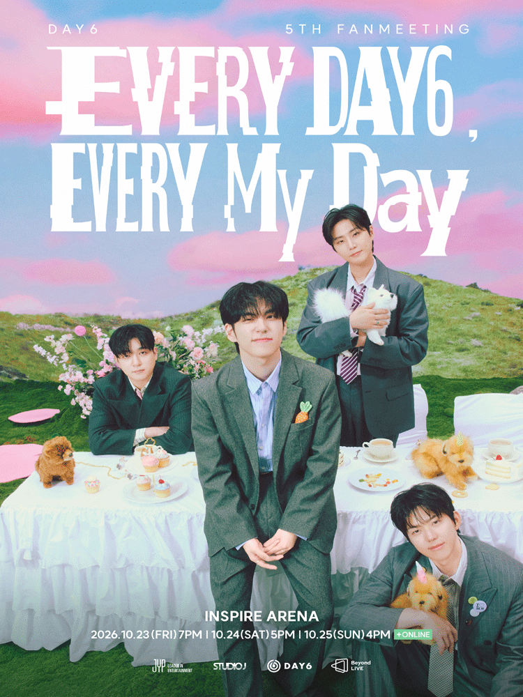 DAY6 5TH FANMEETING 〈EVERY DAY6, EVERY My Day〉 공식 포스터입니다.
